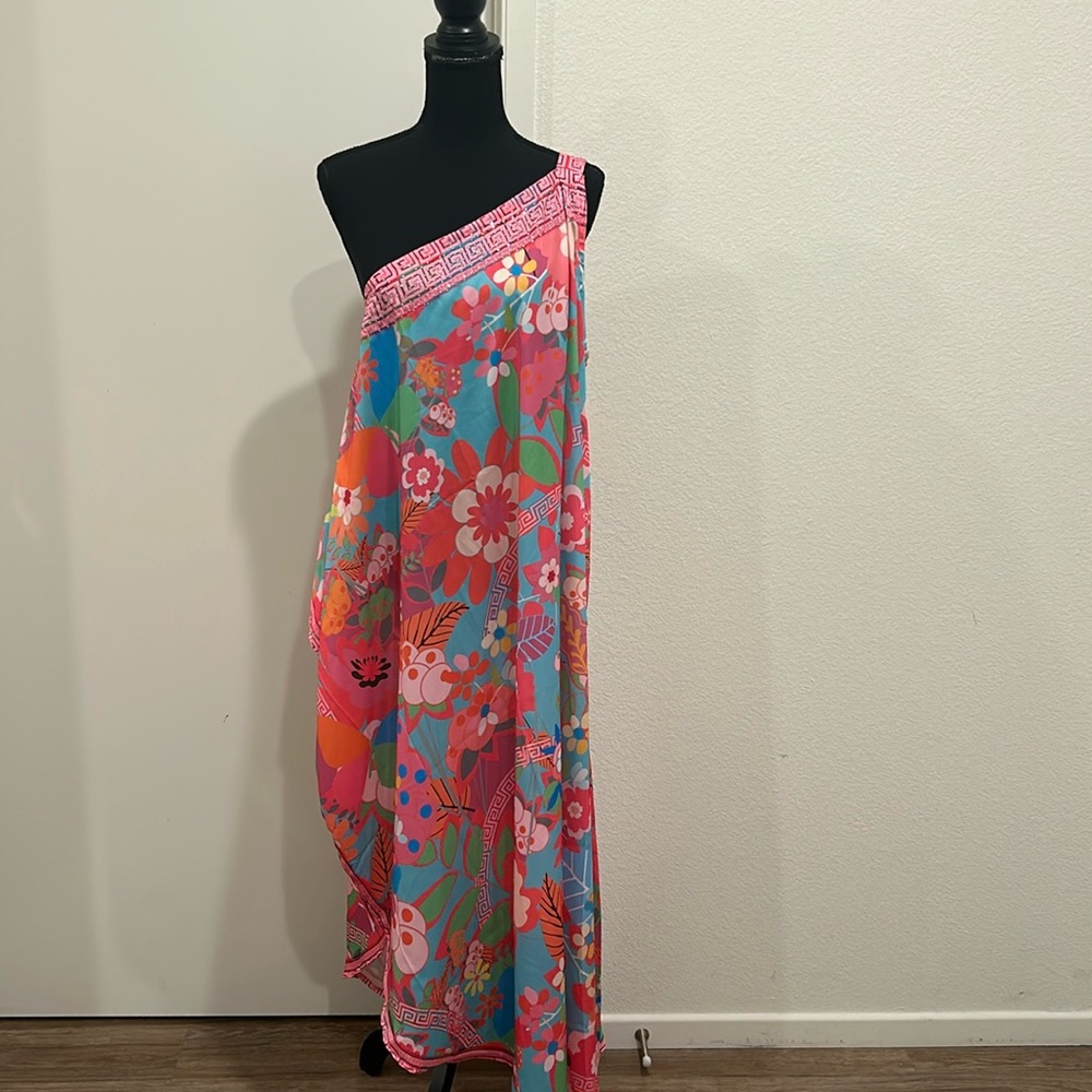 RANEES Asymmetrical One-Shoulder Neck Cover-Up ...